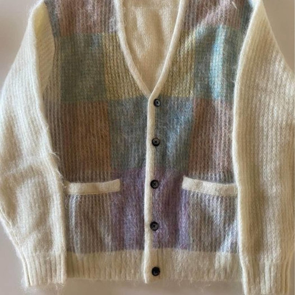 SUPREME BRUSHED GRID CARDIGAN - SIZE S - AUTHENTIC - FAST SHIPPING